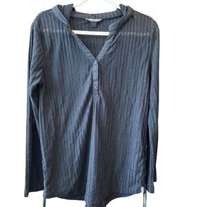 Billabong Black Hooded Sheer‎ Tunic/Cover Up, Large